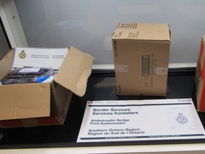 Suspected Cocaine seized by the CBSA at the Ambassador Bridge port of entry in Windsor, Ontario, on
March 17, 2020. (RCMP handout)