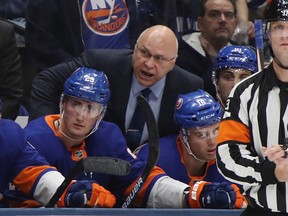 Isles coach Barry Trotz says the magnitude of the COVID-19 impact on New York City is not something easily appreciated people from beyond the epicentre’s boundaries.                   Bruce Bennett/Getty Images