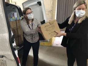 Toronto Humane Society donated all of their gowns and masks to St. Michael's Hospital staff on Thursday, April, 9, 2020. (supplied photo)