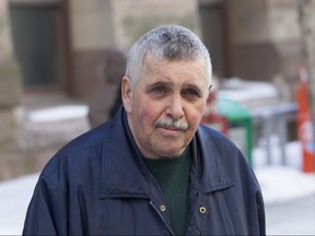 Gordon Stuckless leaves a Toronto Court on Friday, March 6, 2015. The man at the heart of the Maple Leaf Gardens sexual abuse scandal has died. Gordon Stuckless was sentenced in 2016 to six and a half years behind bars, six after credit for his time on house arrest, for more than 100 offences related to the sexual abuse of 18 boys over three decades. THE CANADIAN PRESS/Chris Young