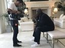 Sports icon Michael Jordan is interviewed for 