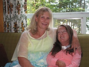 Linda Till with her adopted special needs daughter Becky. (Supplied photo)