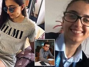 Maria Malveira, 19, right, is accused of strangling former lover Diogo Goncalves, 21, before disposing of his body with the help of nurse Mariana Fonseca, 23.