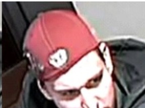 An image released by Toronto Police of the suspect in a March 5, 2020 robbery at Front St. W. and Blue Jays Way.