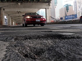 The city of Toronto estimates about 10,000 potholes will be repaired in April - the same amount that was done during a one-week pothole blitz last year at this time.