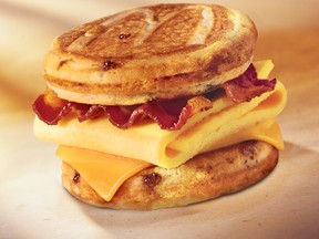 The McDonalds McGriddle breakfast sandwich is no longer available due to COVID-19. McDonald's hopes to bring back McGriddles, and other items that have been removed, as soon as possible.