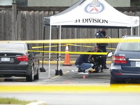 Ontario's Special Investigations Unit is probing the deadly police-involved shooting of a 30-year old man in the parking lot of a Best Western Plus hotel next door to Toronto Police 31 Division on Norfinch Dr. in North York on Thursday, April 30, 2020.