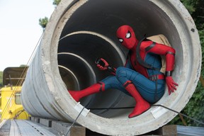 Tom Holland in a scene from Spider-Man: Homecoming.