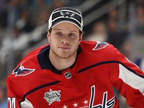 Washington Capitals stars defenceman John Carlson is among those players who think the only fair way to cement playoff spots would be to finish the regular season, if possible.  (Ezra Shaw/Getty Images)