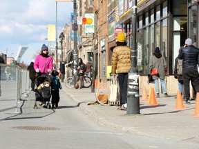 If not for the Health Corridor in Montreal, social distancing would be nearly impossible. Photo by Christine Kerrigan