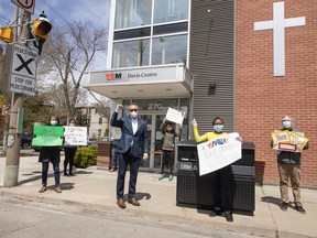 The Yonge Street Mission faces unprecedented demand for its services. Todd Cowan, co-founder, Capital Developments seen here with volunteers. PHOTO BY ANDREW WILLIAMSON