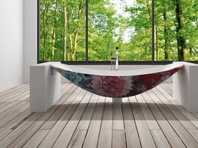 The Oasis Flower Bath from Hammock Bath Company is the definition of functional art.