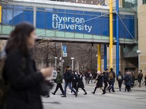 A general view of the Ryerson University campus in Toronto is seen on Thursday, January 17, 2019. t