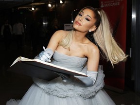 Ariana Grande is seen at the GRAMMY Charities Signings during the 62nd Annual GRAMMY Awards at STAPLES Center on January 26, 2020 in Los Angeles.
