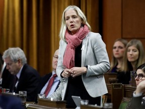 Canada's Minister of Infrastructure and Communities Catherine McKenna speaks during question period in the House of Commons on Parliament Hill in Ottawa, Dec. 6, 2019.