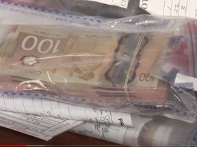 Money seized in 'Project Corredor,' a cross-border cocaine trafficking investigation undertaken by Toronto Police.
