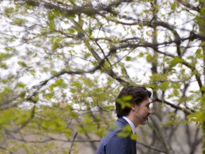 Prime Minister Justin Trudeau holds a press conference at Rideau Cottage during the COVID-19 pandemic in Ottawa on Friday, May 15, 2020.