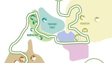 A map of the Toronto Zoo's new drive-thru safari tour due to the pandemic.