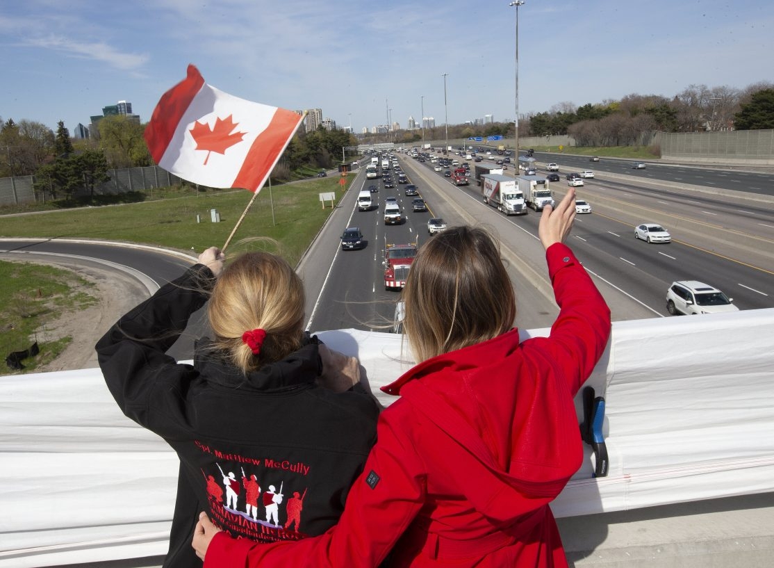 Repatriation Ceremony Along Highway of Heroes Canada Honours the