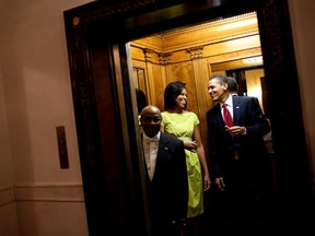 Wilson Roosevelt Jerman, with Michelle and former President Barack Obama