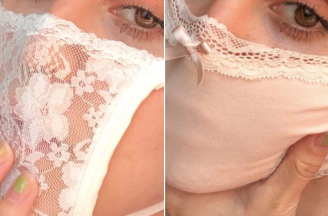 KINKY-19: Artists create naughty face masks with tongues, used