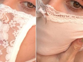 New York artist Hannah Bates has fashioned her old panties into masks.