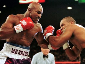 Former heavyweight boxing champions Mike Tyson (right) and Evander Holyfield could be returning to the ring.
