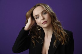 Jodie Comer, a cast member in the BBC America series “Killing Eve,” poses for a portrait during the Television Critics Association Winter Press Tour at the Langham Hotel in Pasadena, Calif. (Chris Pizzello/Invision/AP)