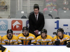 Maple Leafs assistant coach Paul McFarland during his days with the Kingston Frontenacs. McFarland is returning as head coach of the Frontenacs whenever this NHL season ends.