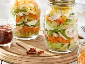 This layered salad is perfect for summer eating.