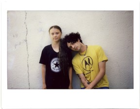 Climate activist Greta Thunberg and The 1975’s Matty Healy.