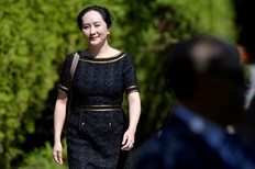 Huawei Technologies Chief Financial Officer Meng Wanzhou leaves her home to attend a court hearing in Vancouver on May 27, 2020.