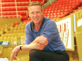 Mike Murphy poses at Maple Leaf Gardens after he was named Toronto’s head coach prior to the 1996-97 season. Murphy was just a boy when he witnessed Game 6 of the Stanley Cup final in 1967 with his dad at the Gardens.