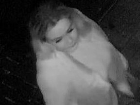 An image released of a woman wanted in a March 10, 2020, home invasion in the Renforth Rd. and Elmbrook Cr. area of Toronto.