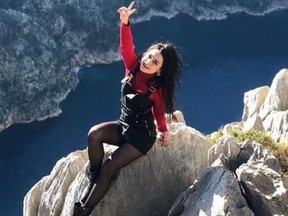 Olesia Suspitsina died in Turkey after falling off a cliff while posing for a picture.