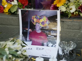 Murder victim Peter Elie, 52, is remembered with a memorial at a local bar, where he used to DJ, in the gay village on Saturday, May 16, 2020.