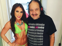 Porn legend Ron Jeremy with an unidentified friend.  