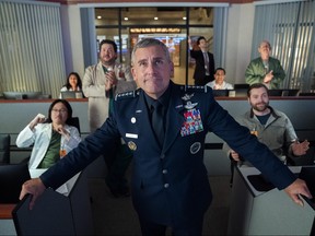 Steve Carell prepares for lift off in Netflix's new comedy Space Force.