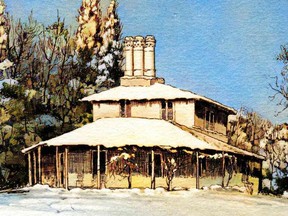 Jemima and John George Howard's residence in High Park, Colborne Lodge, was built in 1837 and is one of our city's historic museums. This sketch is by legendary Toronto artist Owen Staples.