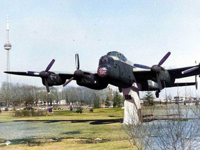 For many years this vintage Second World War aircraft sat on a plinth located in Coronation Park on the south side of Lake Shore Blvd. W. opposite Exhibition Place. Vandals and variable weather conditions made it mandatory to find the Lancaster a proper home.