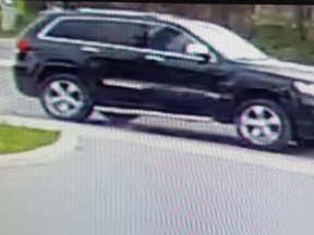 Investigators are looking for a newer model Jeep Grand Cherokee that was involved in two hit-and-runs in Vaughan on Thursday, May 7, 2020.