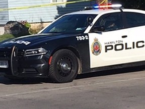 A Hamilton Police cruiser.