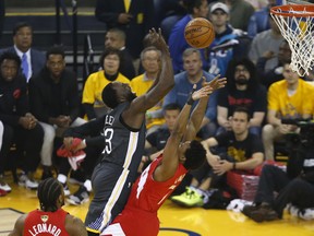 Draymond Green #23 of the Golden State Warriors drives to the basket against Kyle Lowry of the Toronto Raptors in the first half during Game Four of the 2019 NBA Finals at ORACLE Arena on June 07, 2019 in Oakland, California.