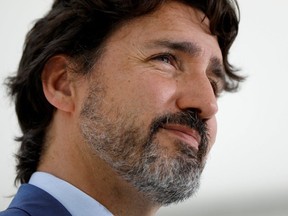 Prime Minister Justin Trudeau is pictured at a news conference at Rideau Cottage on June 22, 2020. (REUTERS)