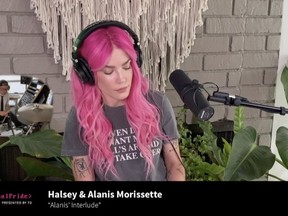 Singer Halsey performs during Torontos virtual Pride parade.