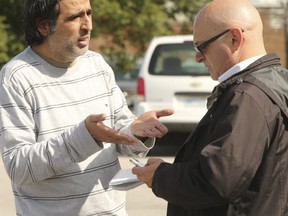 Toronto Sun reporter Sam Pazzano is pictured on the job on Oct. 4, 2013.