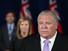 Premier Doug Ford makes an announcement in Toronto on Monday, June 1, 2020.