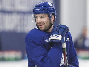 John Tavares at Maple Leaf practice in Toronto, Ont. on Tuesday April 16, 2019.