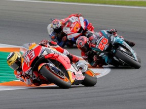 MotoGP - Valencia Grand Prix - Circuit Ricardo Tormo, Cheste, Valencia, Spain - November 17, 2019 Repsol Honda's Marc Marquez in action during the race .