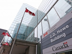 C.D. Howe building with Immigration, Refugees and Citizenship Canada inside in Ottawa, March 29, 2018.